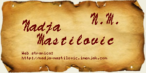Nadja Mastilović vizit kartica